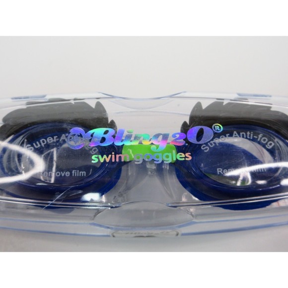 Bling2O Kids Swim Goggles Eyebrow Blue Anti-Fog UV Protection Youth New - Picture 9 of 11